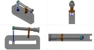 Vierfachansicht welche den Mechanismus mit der dmgId 3109025 in Position P10 zeigt