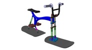 ISO-view showing a mechanism named snowbike in position P12
