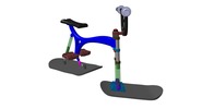 ISO-view showing a mechanism named snowbike in position P19