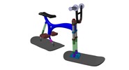 ISO-view showing a mechanism named snowbike in position P15