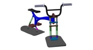ISO-view showing a mechanism named snowbike in position P02