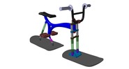 ISO-view showing a mechanism named snowbike in position P11
