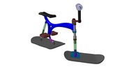 ISO-view showing a mechanism named snowbike in position P18
