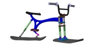 View from the left showing a mechanism named snowbike in position P00