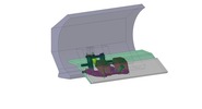 ISO-view showing a mechanism named device for lifting snow blade in position P16