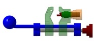 View from the right showing a mechanism named manual tool for stripping electric cables in position P07