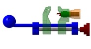 View from the right showing a mechanism named manual tool for stripping electric cables in position P01