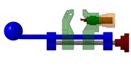 View from the right showing a mechanism named manual tool for stripping electric cables in position P04