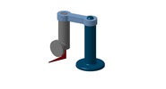 ISO-Ansicht welche den Mechanismus mit der dmgId 3127025 in Position P10 zeigt