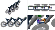 Vierfachansicht welche den Mechanismus mit der dmgId 3129025 in Position P00 zeigt