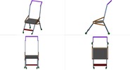Vierfachansicht welche den Mechanismus mit der dmgId 3142025 in Position P00 zeigt