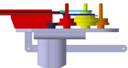 Detailed view number 1 showing a mechanism named electric hedge trimmer in position P2