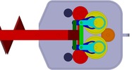 Detailed view number 1 showing a mechanism named electric hedge trimmer in position P1