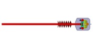 View from the top showing a mechanism named electric hedge trimmer in position P0