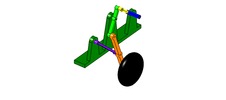 WRL-file for the model "sliding mechanism and levers retractable landing gear"
