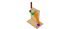 WRL-file for the model "mechanism with runner and rigid rods of the valve with eccentric"