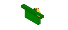 WRL-file for the model "slider-crank mechanism, crank and connecting rod with the same length"
