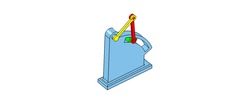 ISO-view showing a mechanism named slide mechanism and rocker with circular slide in position P1