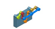 WRL-file for the model "mechanism six articulated levers, with Chebyshev crank"