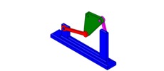 WRL-file for the model "watt four-bar approximate straight-line mechanism"
