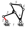 Coupler mechanism with 6 links