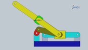 Six bar linkage. Slider crank kinematic chain connected in parallel with a slider crank -2 (Variant 12)_SolidWorks