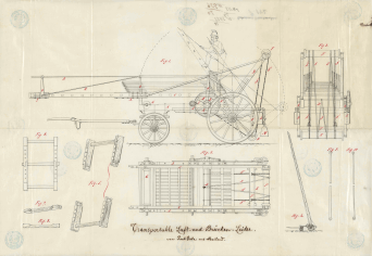 Transportable Luft- und Brücken-Leiter, System Porta (1874)