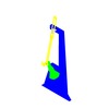 3DXML-file for the model "slide mechanism, with four elements, with means for controlling a camera's Claw"