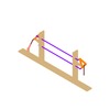 3DXML-file for the model "sliding mechanism and levers oscillating cylinder with articulated parallelogram"