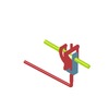 3DXML-file for the model "spherical slide mechanism, with three elements of the sewing machine"