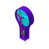 3DXML-file for the model "sliding mechanism and levers"