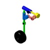 3DXML-file for the model "mechanism with foldaway slide and control levers of the landing gear"