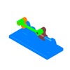 3DXML-file for the model "off-axis slide mechanism and motor crank"