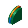 3DXML-file for the model "spherical mechanism in coulisseau and crank"