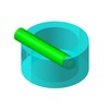 3DXML-file for the model "A kinematic rotation torque, with ball support"