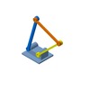 3DXML-file for the model "mechanism with two cranks articulated four members"