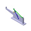 3DXML-file for the model "mechanism articulated four members of a rhomboid with safety stops"
