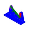 3DXML-file for the model "crossed-crank mechanism with safety stops"