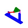 3DXML-file for the model "watt four-bar approximate straight-line mechanism"