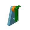 3DXML-file for the model "slide mechanism, with three elements of the gripper of a camera"