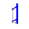 3DXML-file for the model "sliding mechanism and levers oscillating cylinder with articulated parallelogram"