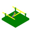 3DXML-file for the model "sliding mechanism and lever type of shaper"