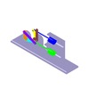 3DXML-fichier pour le modèle "mécanisme à coulisse et leviers de la machine à piston, avec une course réglable de l’un des deux pistons"