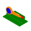 3DXML-file for the model "slider mechanism and crank with eccentric"