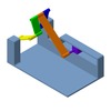 3DXML-file for the model "crank slide mechanism and six-membered"
