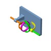 3DXML-file for the model "spherical four-bar mechanism members"