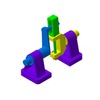 3DXML-file for the model "four-dimensional mechanism articulated levers"
