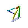 3DXML-file for the model "six articulated lever mechanism, with drive rod"
