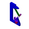 3DXML-file for the model "slotted-lever-gear mechanism with a segment gear"