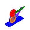 3DXML-file for the model "lever-gear operating claw mechanism of a motion picture camera"